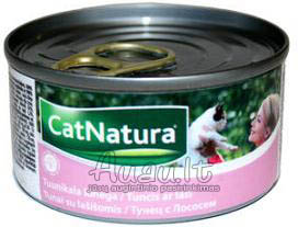 Cat Natura tunai su lašišomis konservai katėms 85 g